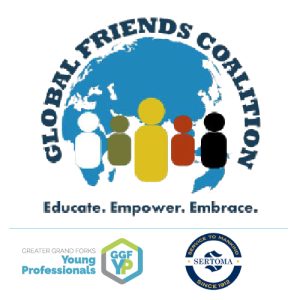 Global Friends, GGFYP, and Sertoma Club logos